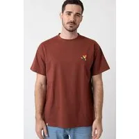 Bavarian Caps Trachtenshirt Shirt Unisex - GRANTIG BY NATURE - dunkelrot