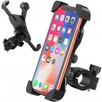 VERK GROUP Handy-Halterung Handyhalterung Fahrrad Motorrad Roller Lenker Universal 360°, (1-tlg., 360° drehbar, werkzeuglose Montage)