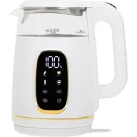 Adler Wasserkocher Adler AD 1305wg Wasserkocher 1,7L mit Temperatureinstellung weiß/gold