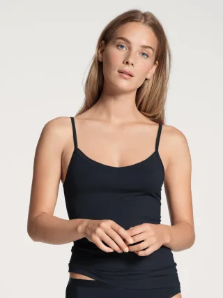 CALIDA - DAMEN Spaghetti-Top dark lapis blue - Gr. - XS