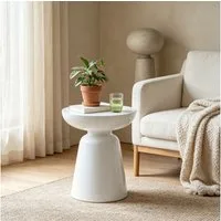 WILLIAMSPACE Couchtisch Meta Runder Beistelltisch aus Fiberglas, Moderner Design-Tisch (1 St)