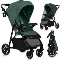lionelo Kombi-Kinderwagen EMMA 1, (Set), Einhandfaltbar/Liegeposition/XXL-Verdeck/EVA-Räder