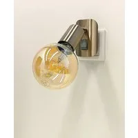 TRANGO LED Steckdosenleuchte, 11-060A LED-Steckerleuchte in Nickel matt inkl. 1x 4 Watt 2500K Gold warmweiß E27 LED Leuchtmittel *ANNA* Wandleuchte, Leselampe, Nachtlicht, Wandlampe, Küchenlampe, Steckerlampe