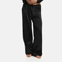 cfab (creamy fabrics) Pyjamahose Satin Pyjamahose-Schwarz-L (1-tlg)