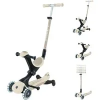 Globber Dreiradscooter 745-566 GLOBBER GO-UP ACTIVE LIGHTS ECO Kokosweiß, mit Le