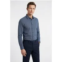 OLYMP Langarmhemd No 6 six super slim, New York Kentkragen, gemustert, Businesshemd