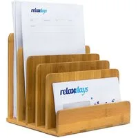 relaxdays Organisationsmappe Dokumentenhalter Bambus