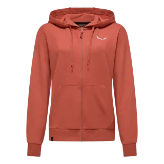 SALEWA - Leisure Full Zip Hoodie Damen - Rot (Gr.44)