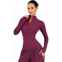 Smilodox Outdoorjacke Nexa, Trainingsjacke Damen, Slim Fit Jacke für Gym, Freizeit & Yoga Figurbetont, Stehkragen, Elastisches Material, Front-Zipper, Sport