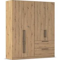 OTTO home Kleiderschrank Mehrzweckschrank Aktenschrank Möbel Mietswohnung Schlafzimmer AVOLA (3 verschiedene Ausstattungen BASIC/CLASSIC/PREMIUM (inkl. SOFT-CLOSE) mit hochwertigen Stangengriffen aus Metall in Schwarz MADE IN GERMANY