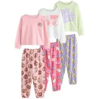 Next Pyjama Schlafanzug mit Jogginghose im 3er-Pack (6 tlg)