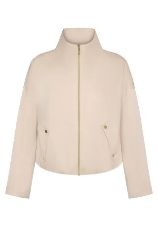 Betty & Co - Kurz geschnittene Übergangsjacke mit Stehkragen beige - Gr. - 40