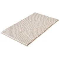 Kleine Wolke Badematte Calma, Badvorleger, Badezimmer Teppich, Höhe 30 mm, rutschhemmend beschichtet, fußbodenheizungsgeeignet, Polyacryl, rechteckig, Badteppich, Wellen Design
