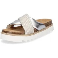 Tamaris Tamaris Damen Pantolette silber kombi Pantolette