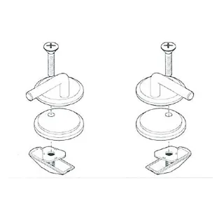 LAUFEN Scharnierset zu WC Sitz 89395.5, 89265.4, 8926540000001 H8926540000001