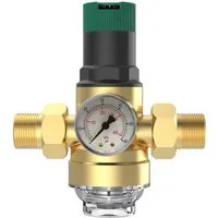 JOYOLEDER Wasser-Druckminderer mit Manometer, Wasserfilter DN15 DN20 DN25, Hausanschluss Druckminderer Wasser, mit Mesh Filter", (Wasser üBerdruckventil Aus Messing zur Regulierung des Wasserdrucks)