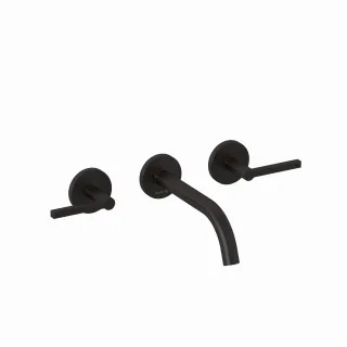 Kludi NOVA FONTE 3-Loch-Waschtisch PURISTIC Unterputz-Wand. 180mm Brushed Gunmetal, 20144N215 20144N215