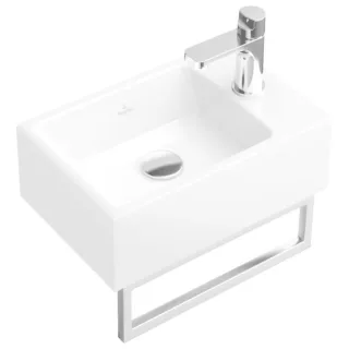 Villeroy & Boch Memento Handtuchhalter 874934D7 Edelstahl hochglanz poliert, für Handwaschbecken