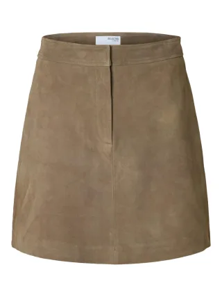 selected women - SLWKAYA MW SUEDE SKIRT NOOS - Gr. - 40
