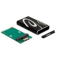 Externes Gehäuse SuperSpeed USB für mSATA SSD, Laufwerksgehäuse schwarz