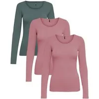 ONLY Langarmshirt (3er-Pack) Basic Shirts