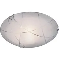 TRIO Leuchten LED Deckenleuchte, Dimmfunktion, LED wechselbar, Warmweiß, klein-e Deckenschale flach mit Lampenschirm für Treppenhaus Ø 30cm