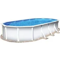 Planet Pool Ovalpool Stahlwandpool ovalform Classic 610x360x120 cm, Sta (Einzelbecken, 1-tlg), verzinkte Stahlwand