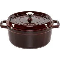 Staub Auflaufform La Cocotte 24cm rund, grenadine, Gusseisen, Gusseisen