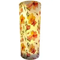 formano LED Dekolicht LED Deko Licht Blumenzeit Zylinder Glas 20cm Blume Motiv Timer 6h/18h, LED fest integriert