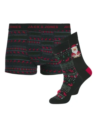 JACK&JONES - JACXMAS REINDEER GIFTBOX Black - Gr. - S
