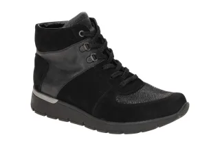 Waldl?ufer Damen Stiefeletten 626K82 Schwarz Bequem Luftpolstersohle