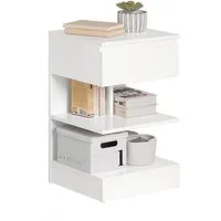SoBuy Nachttisch FBT49, (1-St), Beistelltisch mit Schublade, Nachtschrank, offene Ablage