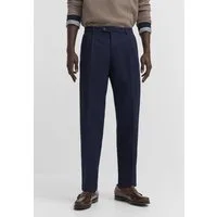 bugatti Bundfaltenhose Tapered Fit aus Baumwoll-Stretch