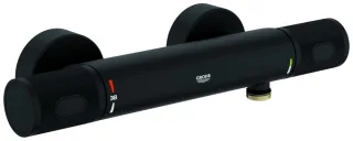 GROHE Thermostat-Brausebatterie Grohtherm 1000 Performance 34827 Wandm. phantom black, 34827KF0 34827KF0