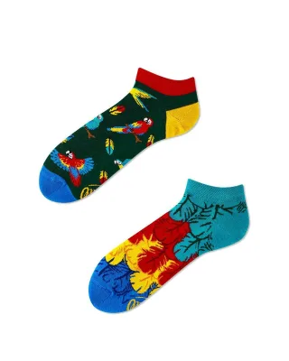 many mornings - Socken PARADISE PARROT LOW rot/grün/blau - Gr. - 46