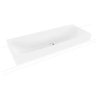 Kaldewei Silenio Aufsatz-Waschtisch 906406313001 3049, 120 x 46 x 12 cm, weiß Perl-Effekt, ohne Überlauf, ohne Hahnloch
