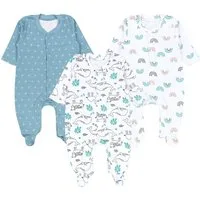 TupTam Schlafoverall TupTam Baby Mädchen Schlafstrampler mit Fuß 3er Pack