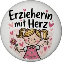 speecheese Magnet Fröhliche Cartoon Figur Erzieherin mit Herz Magnet Flaschenöffner