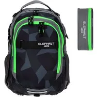 ELEPHANT Schulrucksack Hero Signature Schultasche (2 Teile Set), Rucksack + Mäppchen Box