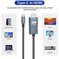 MORRENT USB C auf HDMI Kabel 2m 4K 60Hz Typ C zu HDMI Universal HDMI-Kabel, 4k ultra hd,2 meter