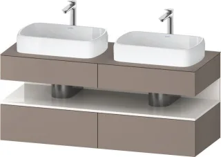Duravit Qatego Konsolenwaschtischunterbau wandhängend Basalt Matt 1400x550x600 mm - QA4767022430010 QA4767022430010