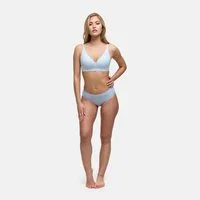 cfab Bügelloser BH Comfort Push-Up BH-Baby Blue-L (1-tlg) Push-up effekt