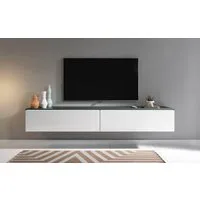 Home affaire Lowboard LOWBOARD VERA, wahlweise mit oder ohne Beleuchtung, Modernes griffloses TV-Board, 180 cm TV-Schrank, stehend und hängend