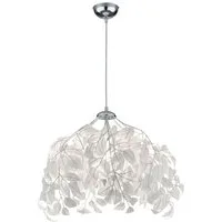 Reality Leuchten Kronleuchter Leavy, ohne Leuchtmittel, warmweiß - kaltweiß, Hängelampe Blatt Design, Pendelleuchte exkl 1xE27 max 28W