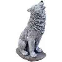 Stone and Style Gartenfigur Frostfeste Steinfigur Wolf groß majestätisch
