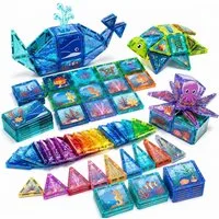 Luckice Magnetische Bausteine Bauernhof‑Set, kreatives Bauspiel für Kinder Magnetspielbausteine, (Set, 889 St., fördert Fantasie sowie Zusammenarbeit), Naturmotiven laden Kinder dazu ein, immer wieder neue Bauernhöfe