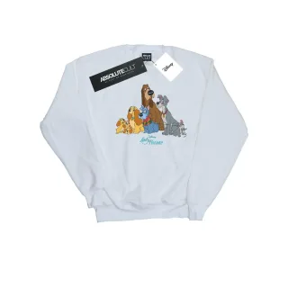 Disney - "Lady And The Tramp Classic Group" Sweatshirt für Damen (Weiß)