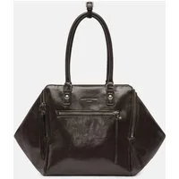 Liebeskind Berlin Schultertasche Archive Kayla Satchel L, Geräumige Schultertasche in Lacklederoptik mit glossy Finish
