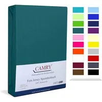 Camry Spannbettlaken CLASSIC, Jersey Baumwolle, Gummizug: rundum, viele Farben, alle Matratzenhöhen, Bettlaken, Spannbetttuch