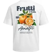 Neverless Oversize-Shirt Herren T-Shirt - Frutti d'italia - Oversized Relaxed Fit Sommer mit Print